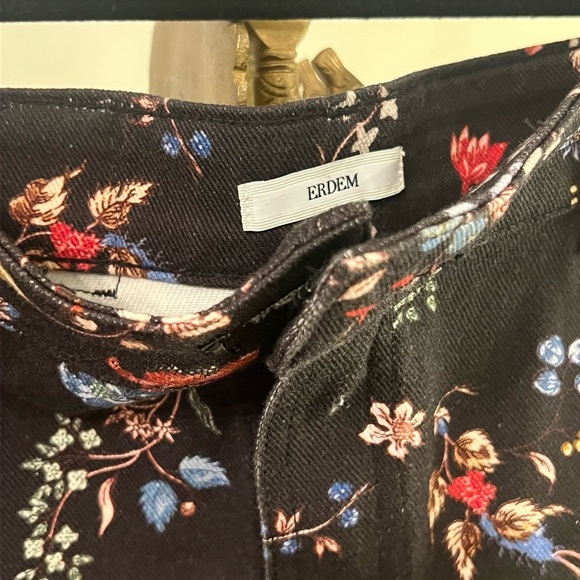 Erdem Victorine denim black floral skirt - Picture 6 of 15